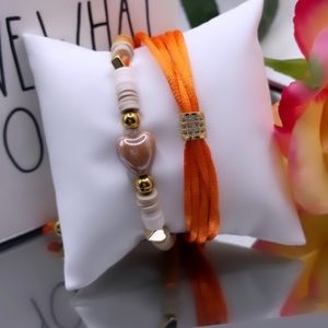 🔥Orange, Brown and Gold Bracelet Set 🔥